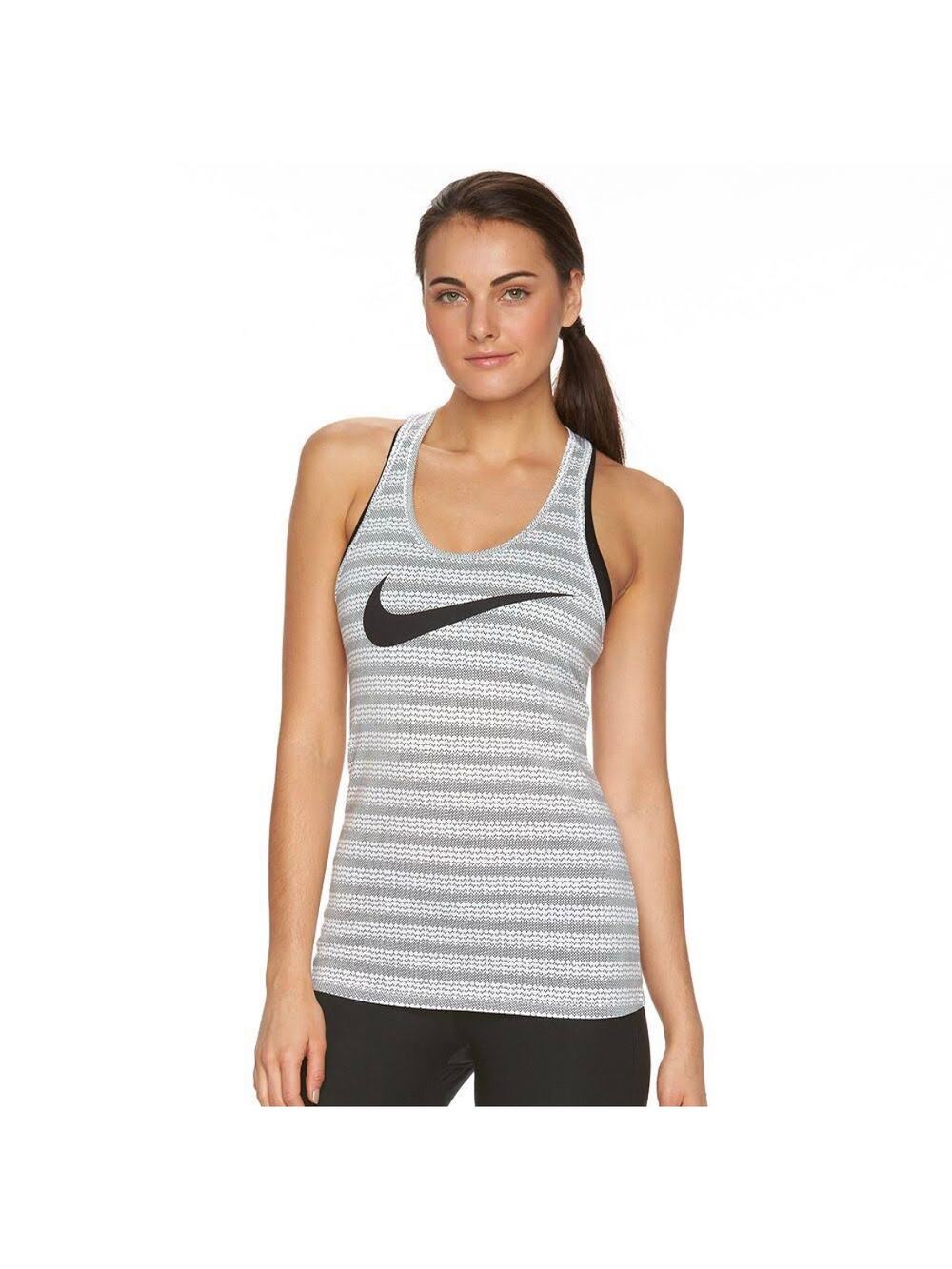 Nike Dri-FIT Tank Top WMNS SZ S Gray Heather Racerback Running Athleisure Active